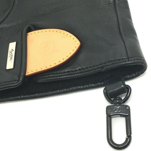 LOUIS VUITTON MP2429 Gon LV staples Edition Gloves Cashmere / Leather Black - Picture 12 of 12